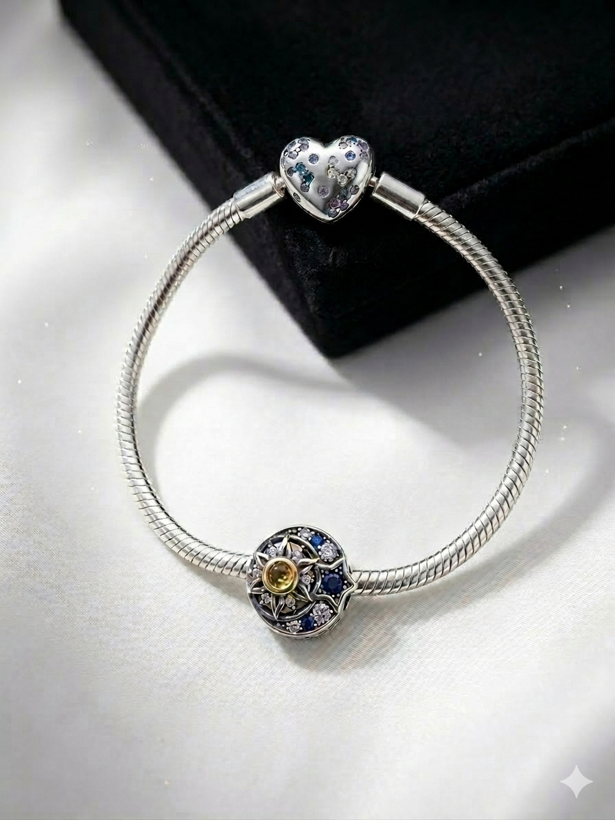 ✨ Charme Etoile lune soleil – Bracelet Charms & Compagnie.