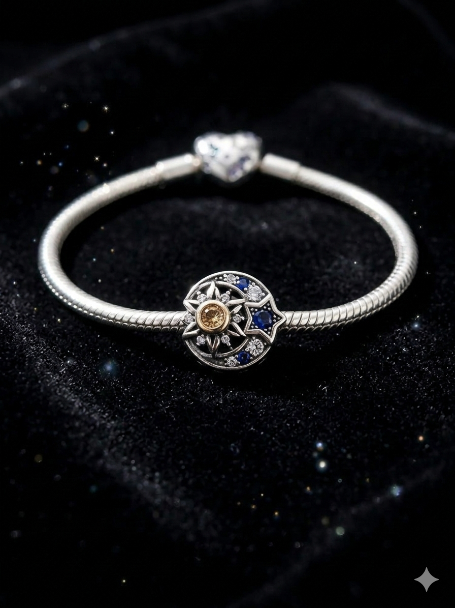✨ Charme Etoile lune soleil – Bracelet Charms & Compagnie.