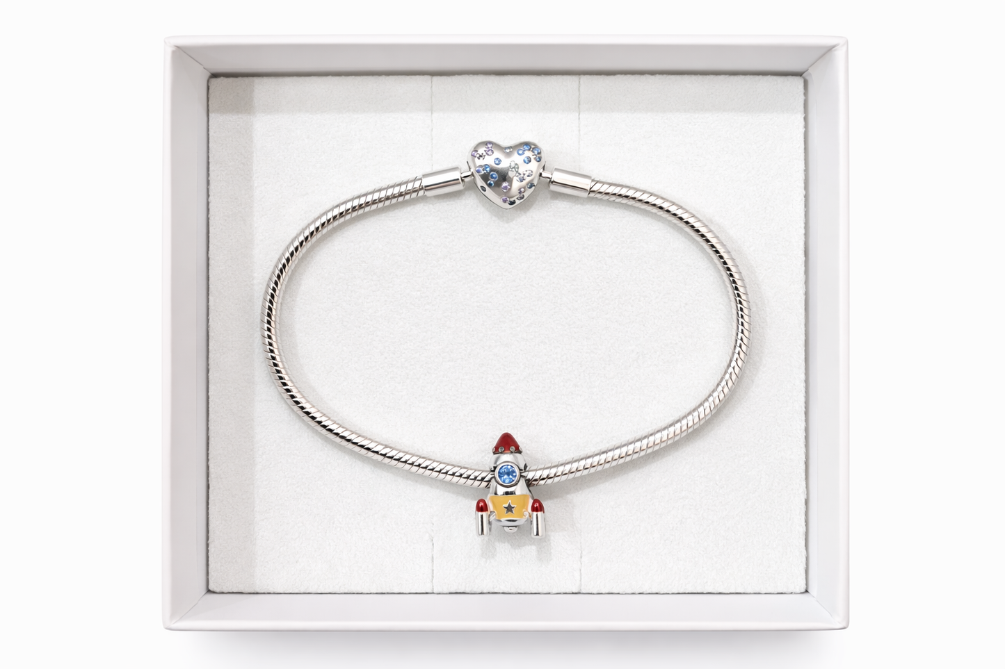 ✨ Charme fusée  sertie   – Bracelet Charms & Compagnie